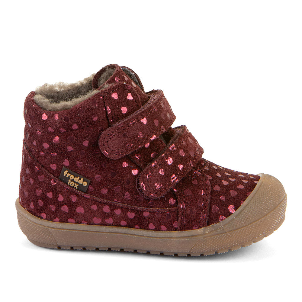 Froddo OLLIE WOOL TEX neperšlampami vaikiški aulinukai – bordo spalvos